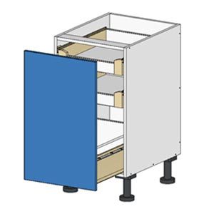 Flatpacl 1 Drawer Base Cabinet w 2 budget Inner Drawers