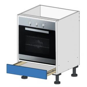 Flatpacl Base Oven Cabinet 600x600 with drawer