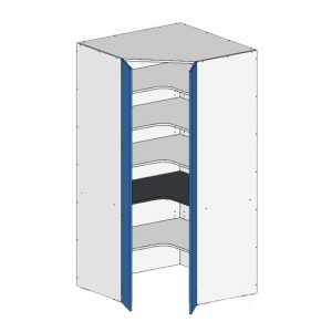 Flatpack Corner Pantry w Doors no bottom