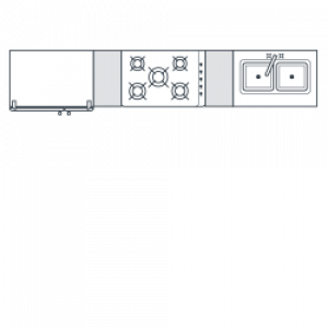 Flatpack Kitchen Layout straight2