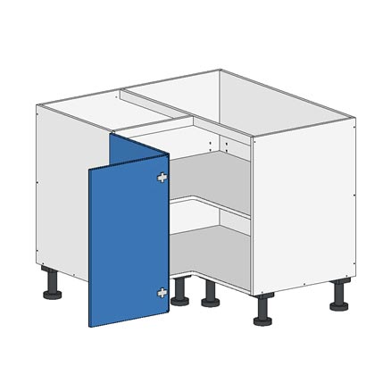 Flatpack L Shape Base Cabinet w Left Bi Fold Door